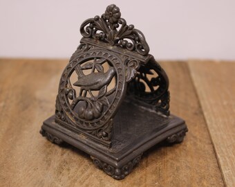 Victorian Simpson Hall Miller Silver Plated Napkin Ring Holder - Bird House 208