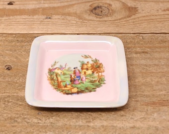 Vintage Lancaster Sandland English Village Scene Trinket Dish – Made England