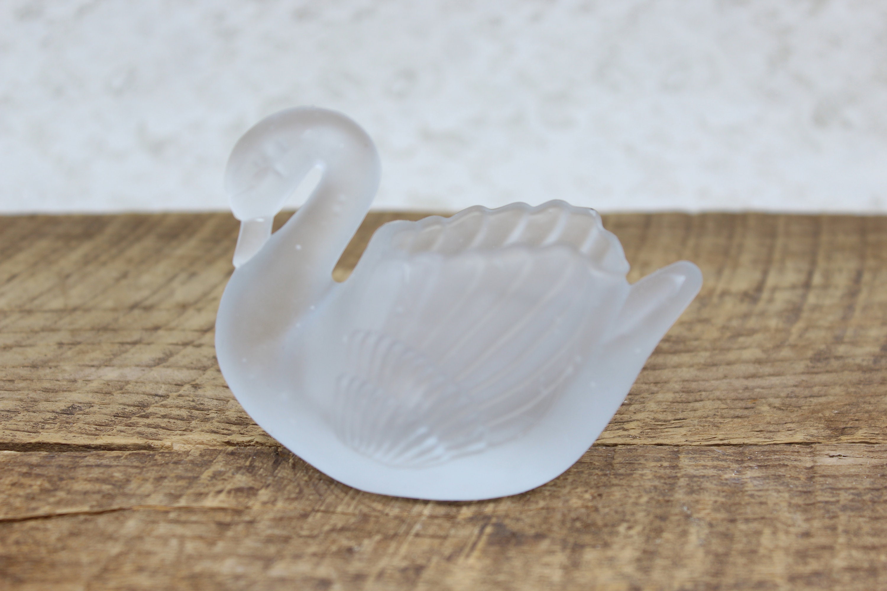 Frosted Glass Swan Toothpick Holder Etsy UK