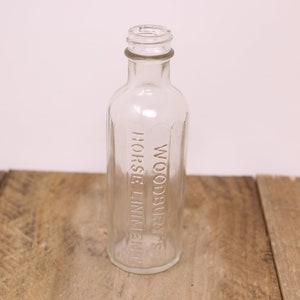 Antique 12–sided Glass Bottle — Woodbury&#39;s Horse Liniment