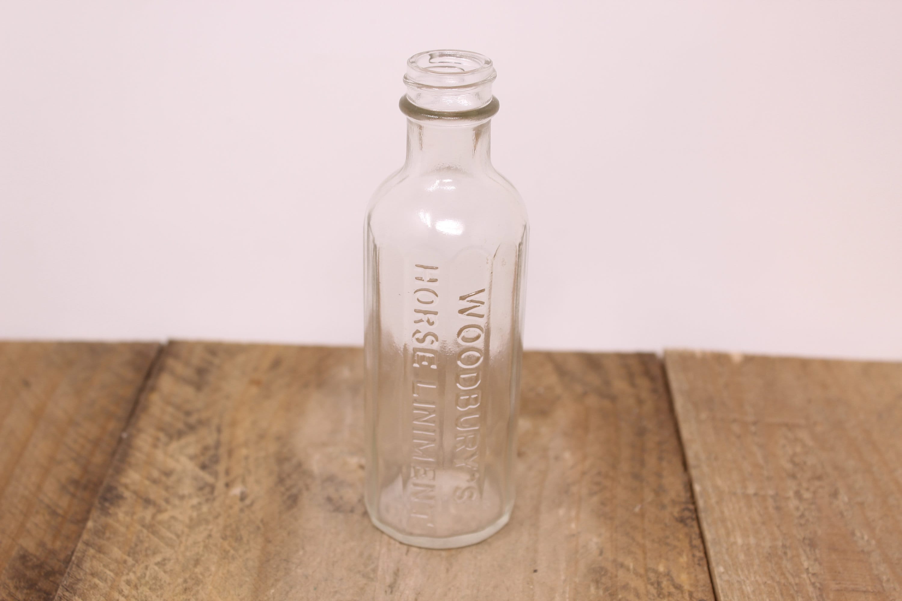 Antique 12sided Glass Bottle Woodbury's Horse Liniment Etsy Canada