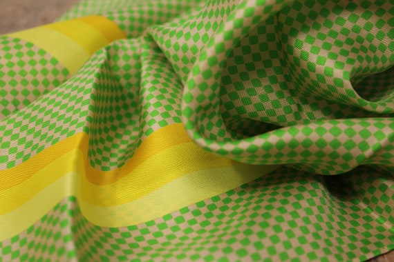 Anne Klein Square Scarf - Yellow / Green - 20" - image 4