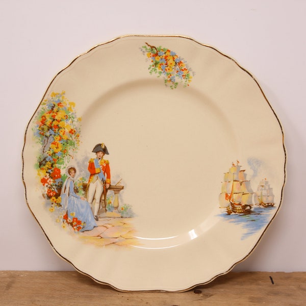 J. G. Meakin "Sunshine" - Lord Nelson & Emma Round Luncheon Plate