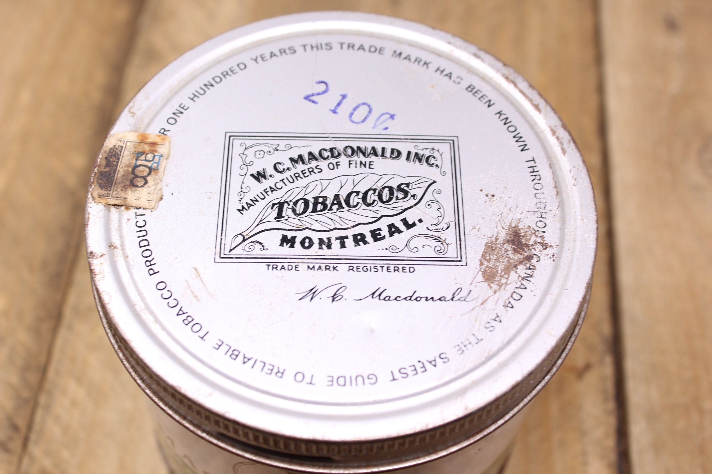 Antique MacDonald's Export Tobacco Tin Etsy