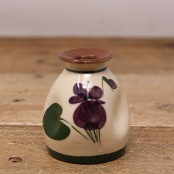 Vintage Devon Violets - Vintage Stoneware Perfume Bottle - Made in England