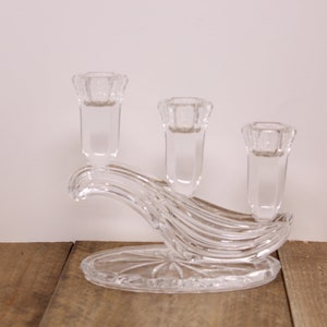 Buder - Crystal 3-Arm Candelabra — West Germany