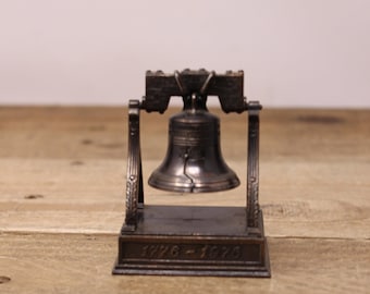 Vintage Play Me  #968 - Liberty Bell Die Cast Metal Pencil Sharpener - Made in Spain