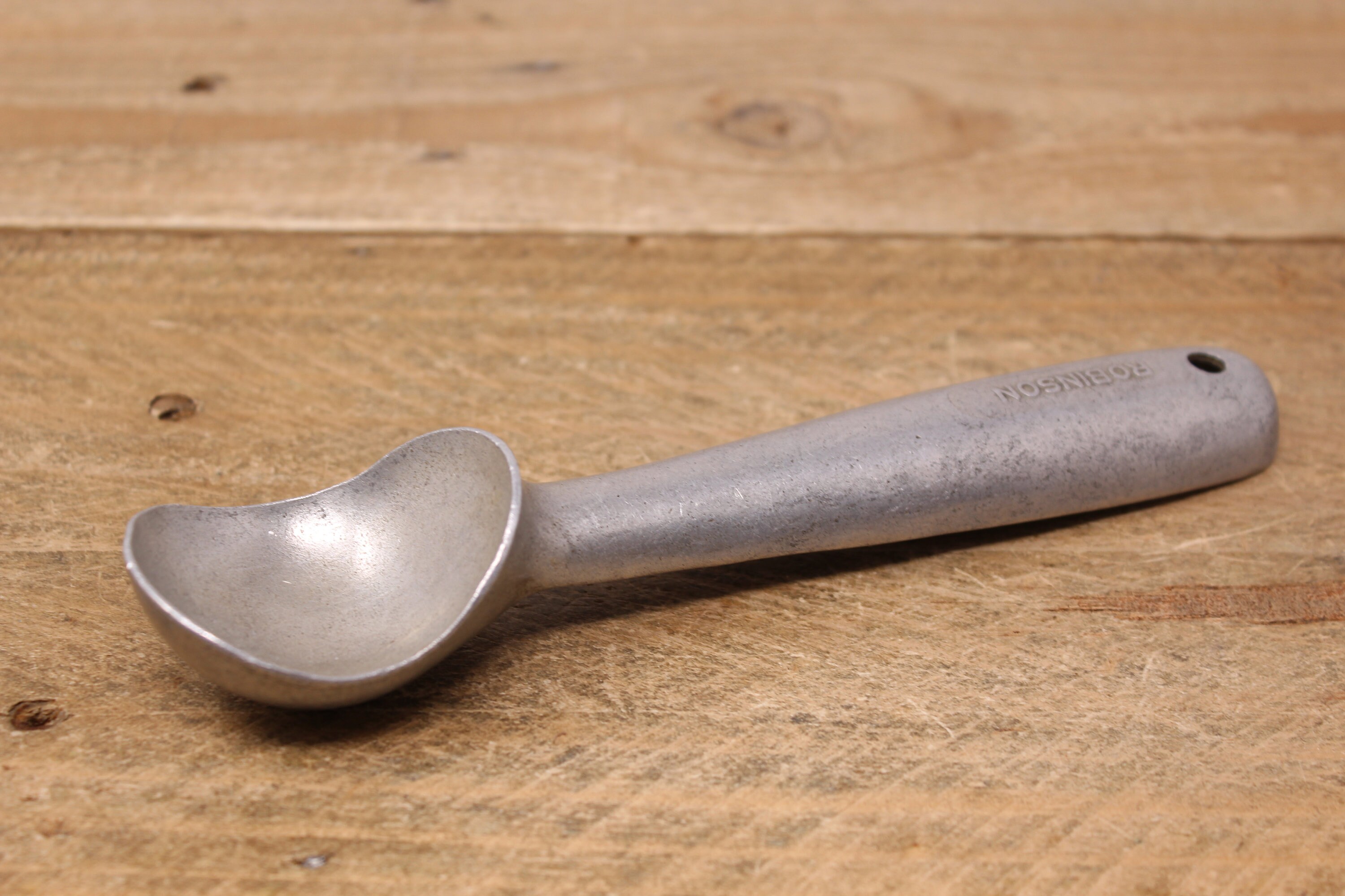 Vintage Metal Ice Cream Scoop With Flipper Press / Ice Cream