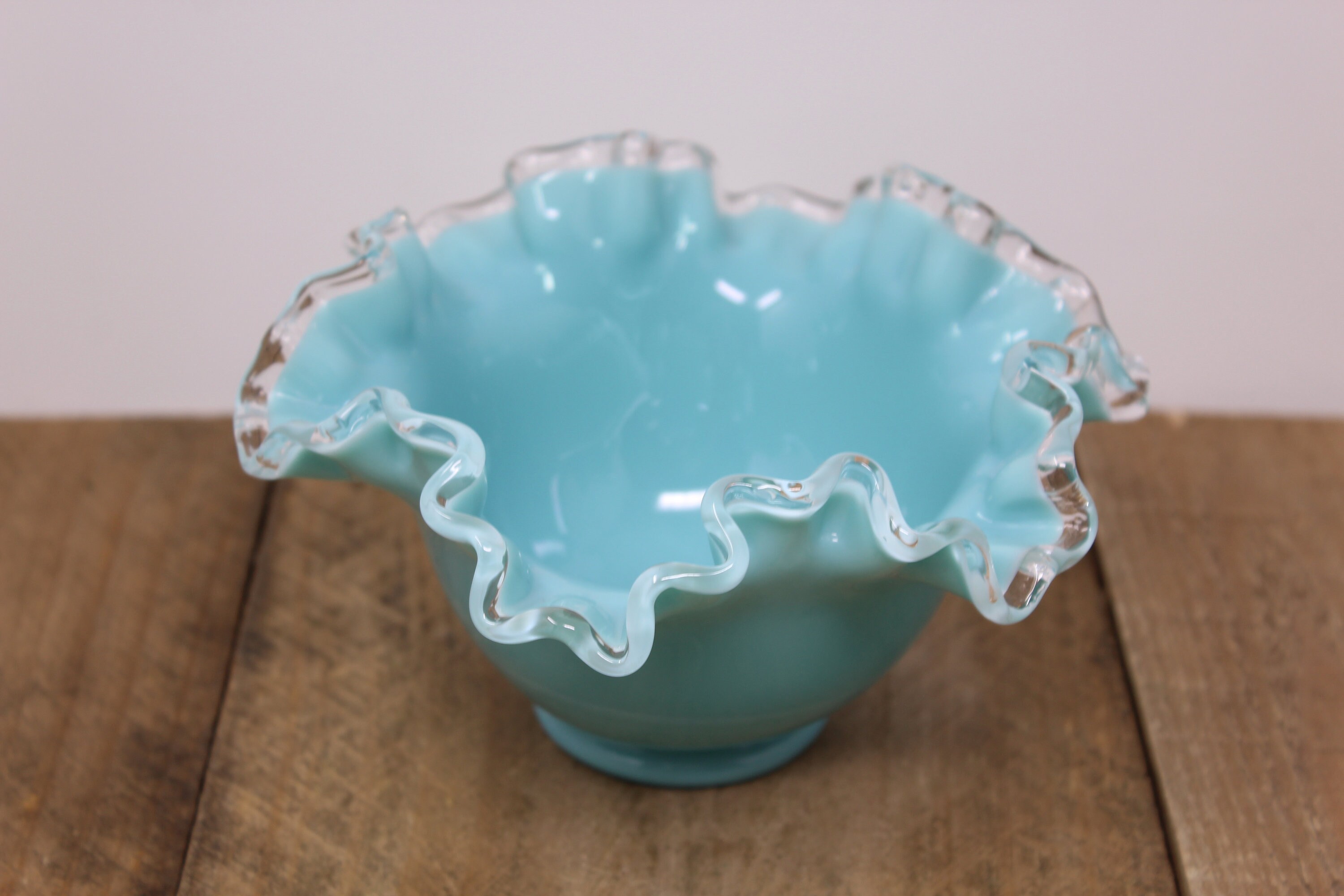 Turquoise Blue Milk Glass Vase by Fenton with Hobnail Pattern, 1950s — Jeni  Sandberg