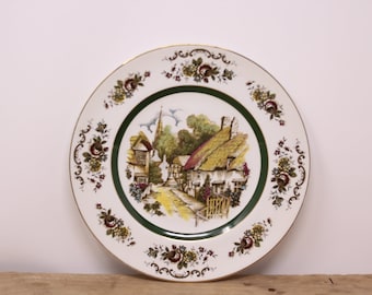 Vintage Wood & Sons - English Village Plate - Burslem -  England