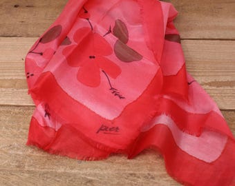 Small Pink Square Floral Scarf 20" x 20" by Pier