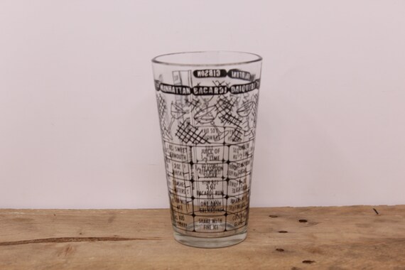 Vintage Federal Glass Mixed Drink Measuring Cup Retro 1950s 1960s