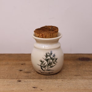 Vintage P.E.I. Pottery - Taragon Pottery Jar with Cork Lid — Mud Puddle Pottery - Kerry Pfefferle & Peter Krauskopf