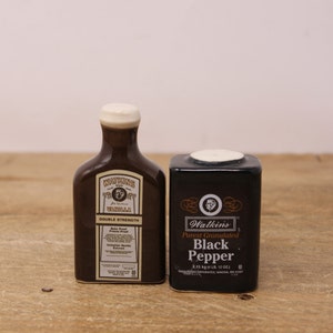 Vintage Ceramic Watkins Salt and Pepper Shaker Set