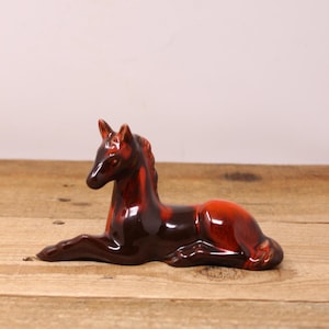 Vintage Canuck / Evangeline Studio Pottery Foal / Horse - Red Glaze