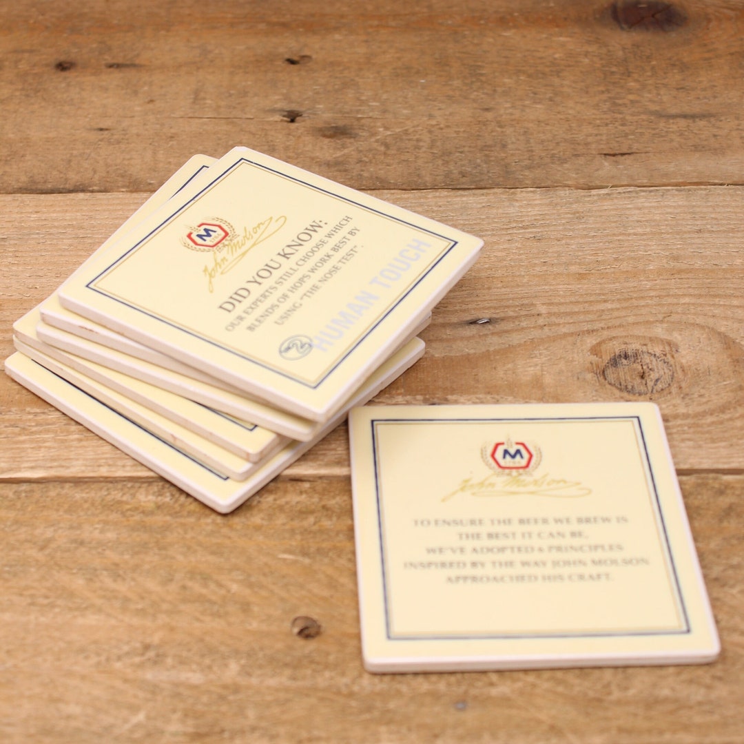 7 Molson Canadian - Ceramic Beer Coasters - Promotional Molson Canadian ...