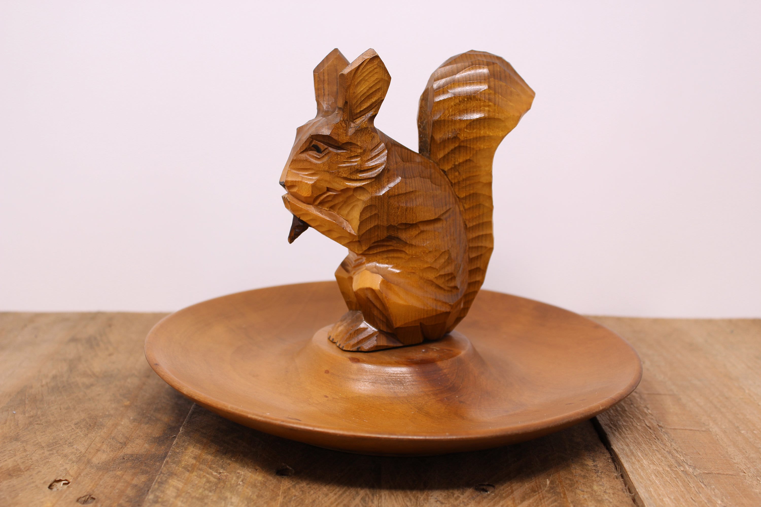 180 Degrees Metal & Wood Squirrel Bowl