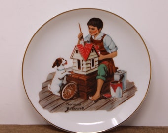 Vintage Norman Rockwell Collector Plate – A Dollhouse for Sis