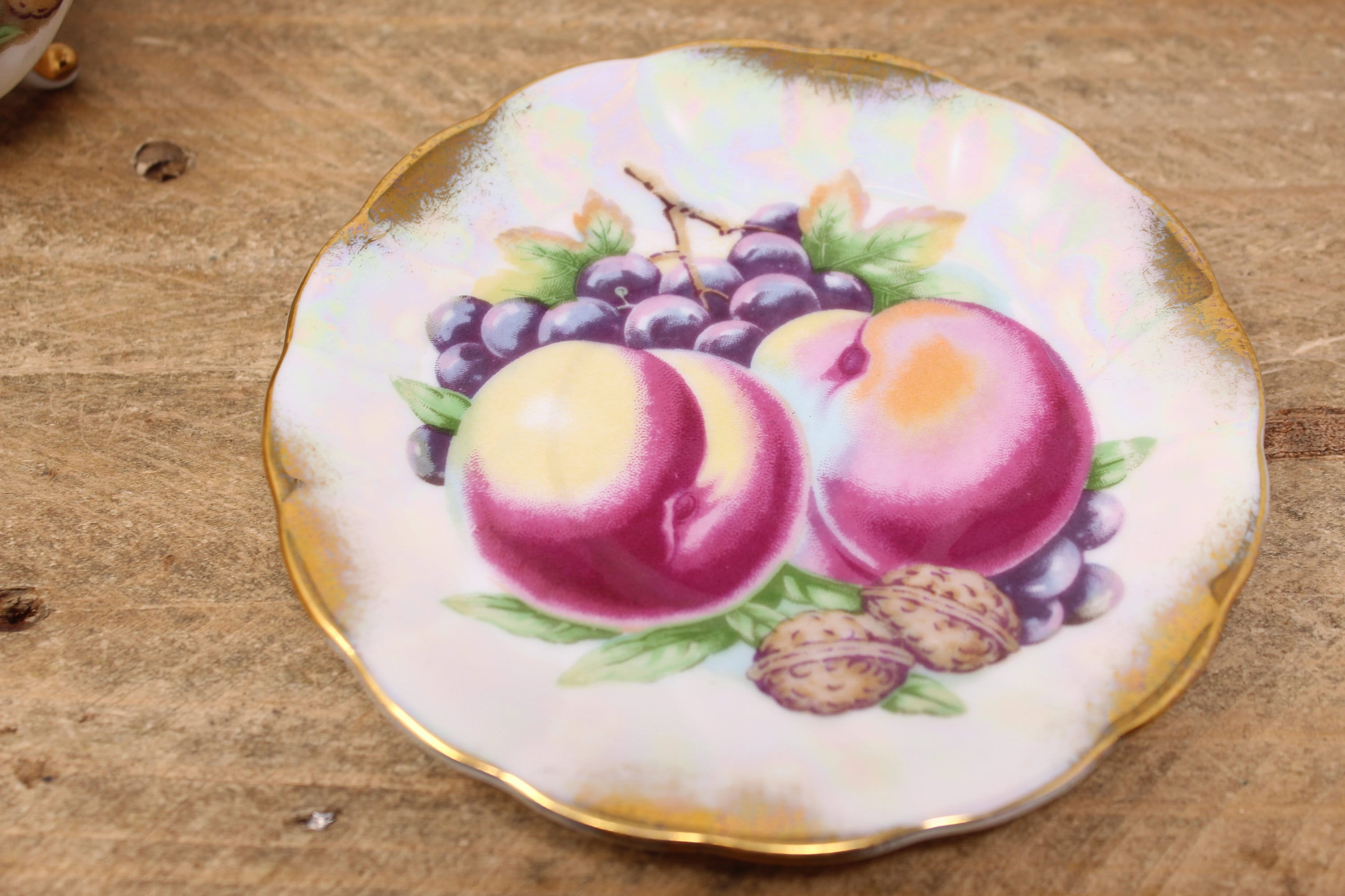 Vintage Maso Shafford Ware Hand Painted 3-legged Peach - Etsy