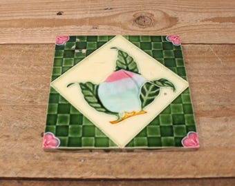 Vintage Floral Design Majolica Nouveau Architecture Tiles,japan