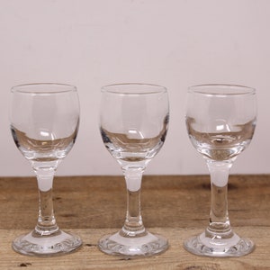 3 Simple and Elegant Cordial / Sherry Glasses