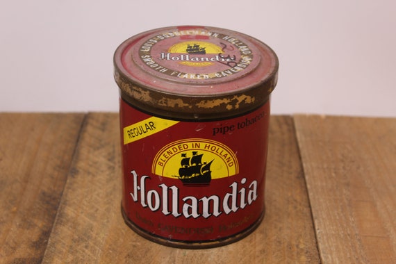 Antique Hollandia Pipe Tobacco Tin - Dutch Cavendish