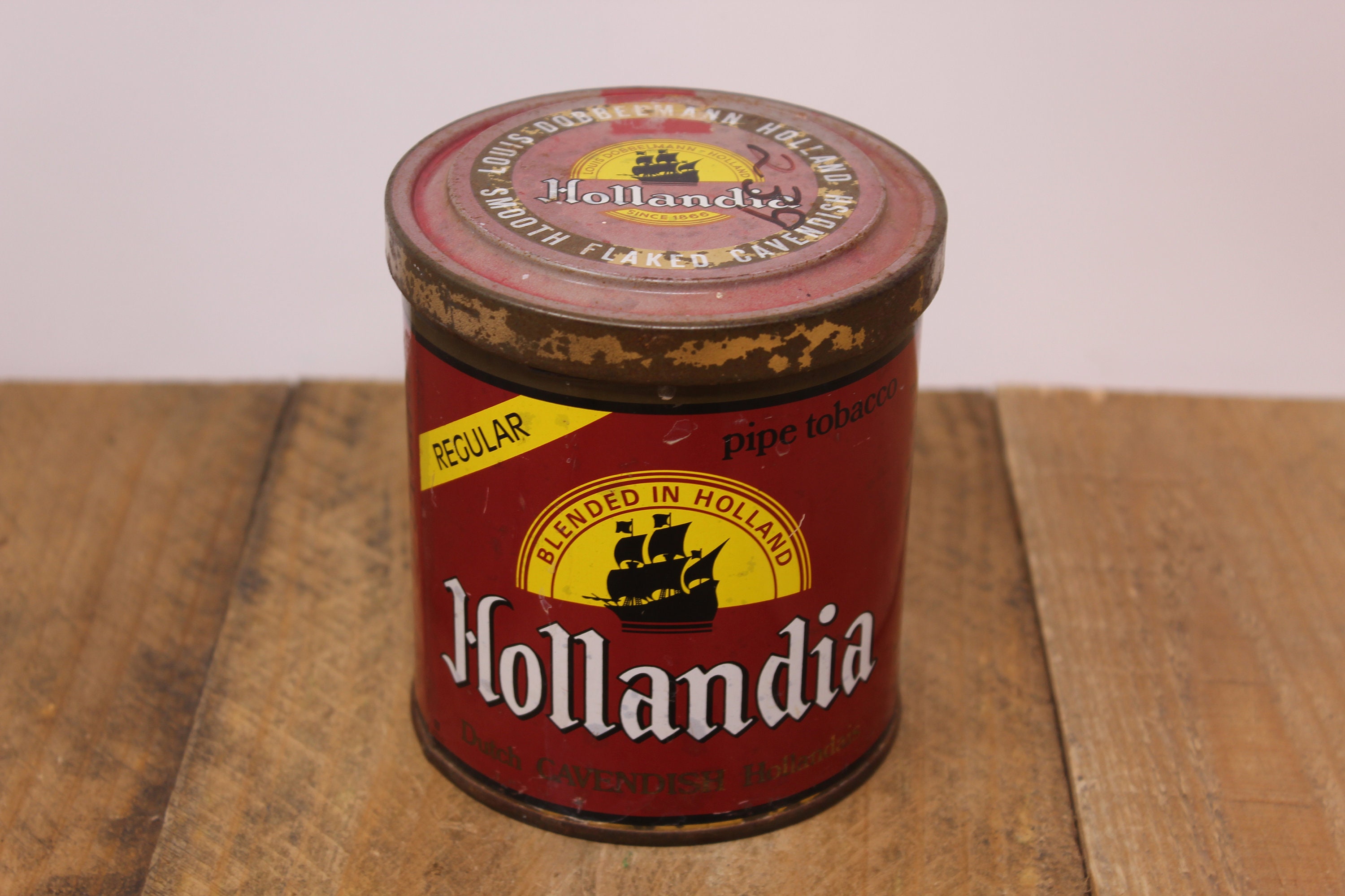 how much is tobacco in holland Antique Hollandia Pipe Tobacco Tin - Dutch Cavendish