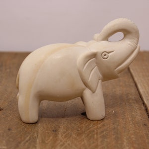Vintage Soapstone Carved Elephant