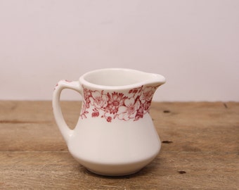 Vintage Syracuse China - Pink / Red Floral Creamer - 91-H