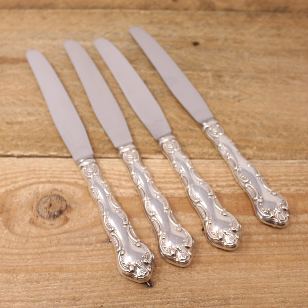 Regency Silver Pattern 4 Vintage Birks Regency Silver Plate Knives - Louis De France Pattern ...