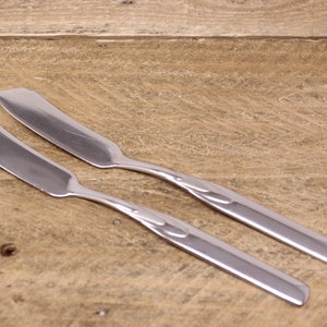 2 Vintage Rapture  Flat Handle Master Butter Knives by J. A. Henckels (Zwilling)
