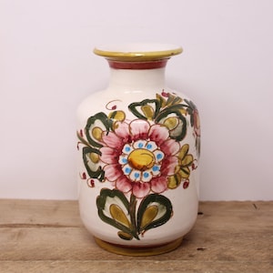 Antique HMV / Hungary Majolica Varoslodi Signed Ceramic Vase