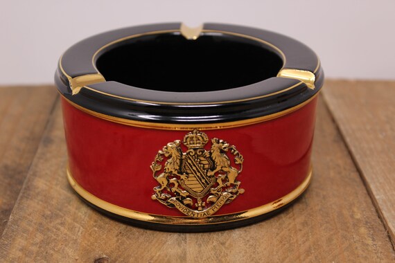 Ronson - Handmade Florentine Ceramic Lighter & Ashtray Set - Etsy