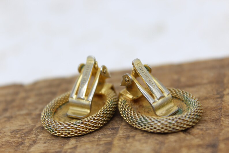 Continental Gold Tone Clip-On Ear Rings