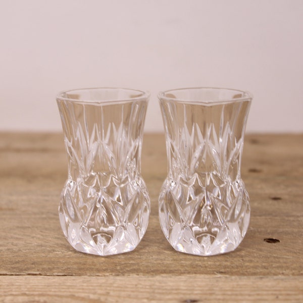 2 RCR Royal Crystal vintage - Vases Crystal Violet / Vases à bourgeons