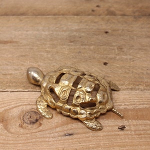 Vintage Brass Turtle Figurine / Paper Weight