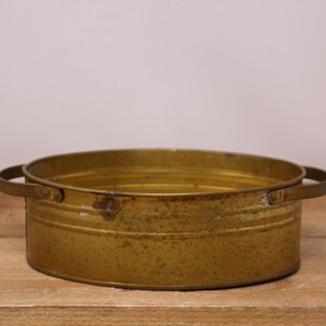 Vintage F.T.D.A. Oval  Brass Planter by Nijhof Zevenoor - Holland