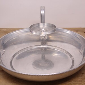 Vintage Buenilum B. W. Aluminum Chip & Dip Bowl / Candle Centerpiece image 3