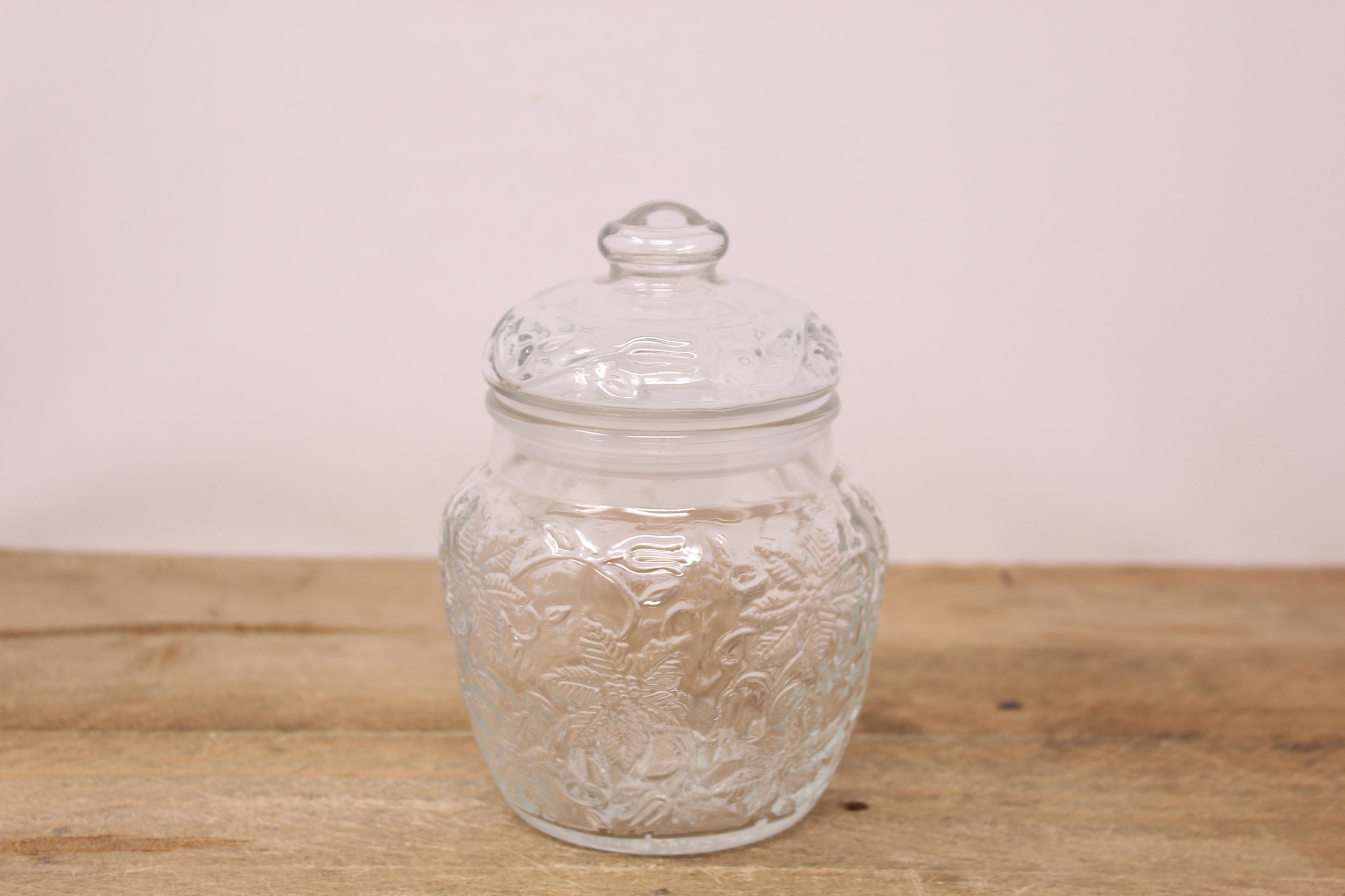 Princess Glass Containers Vintage Fantasia Princess House Pressed Glass Mini Canister - Etsy