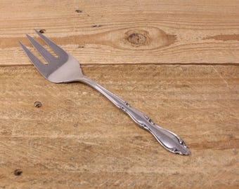 Vintage "Anniversary" Medium Solid Cold Meat Serving Fork - I.S. Stainless - 1947 Rogers Bros.