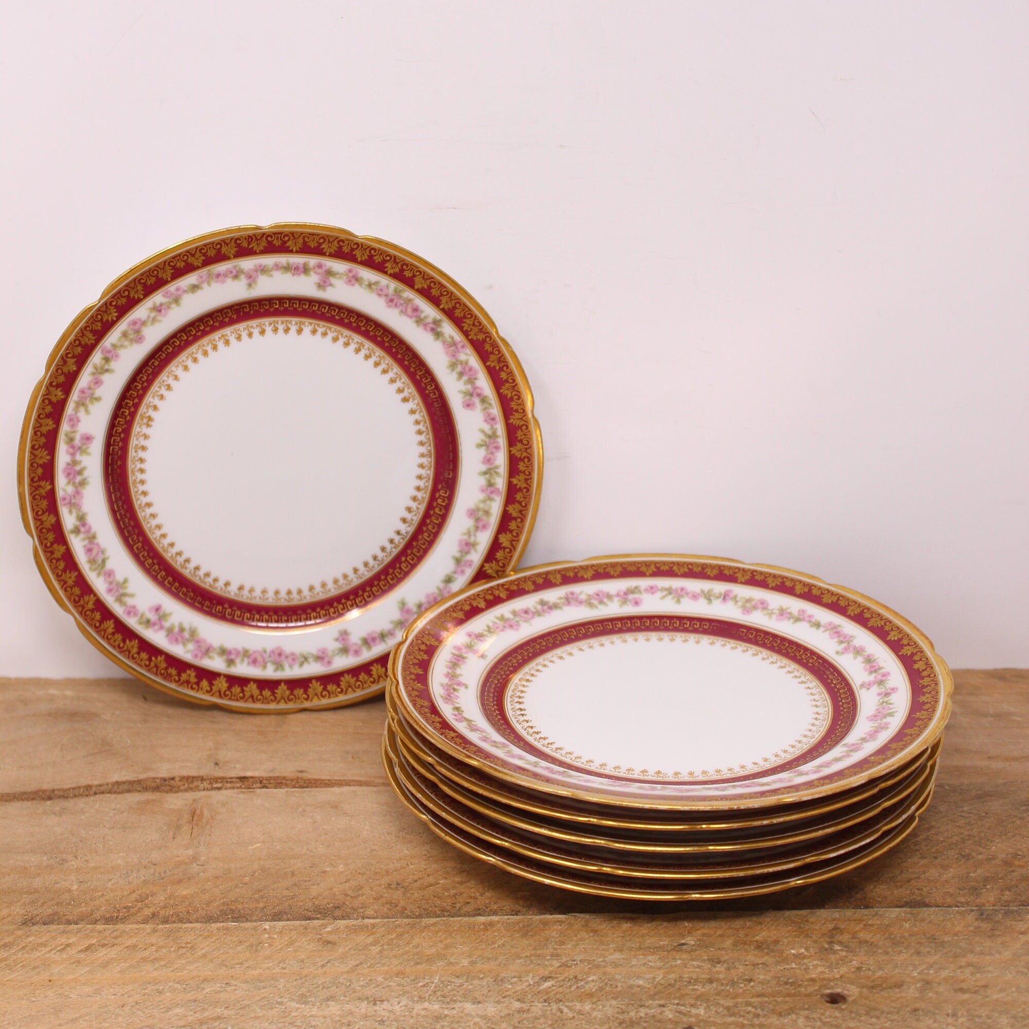 6 Antique Limoges France GDA - Ch. Field - Haviland - Bread