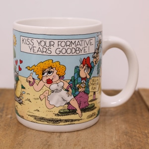 Vintage  1988 - Cartoonist Fred Schrier - Summit Collection - Humorous Mug