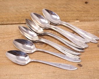 Antique "Adam" -  1917 - Community Plate  - Set of 11 Five'O Clock Teaspoons