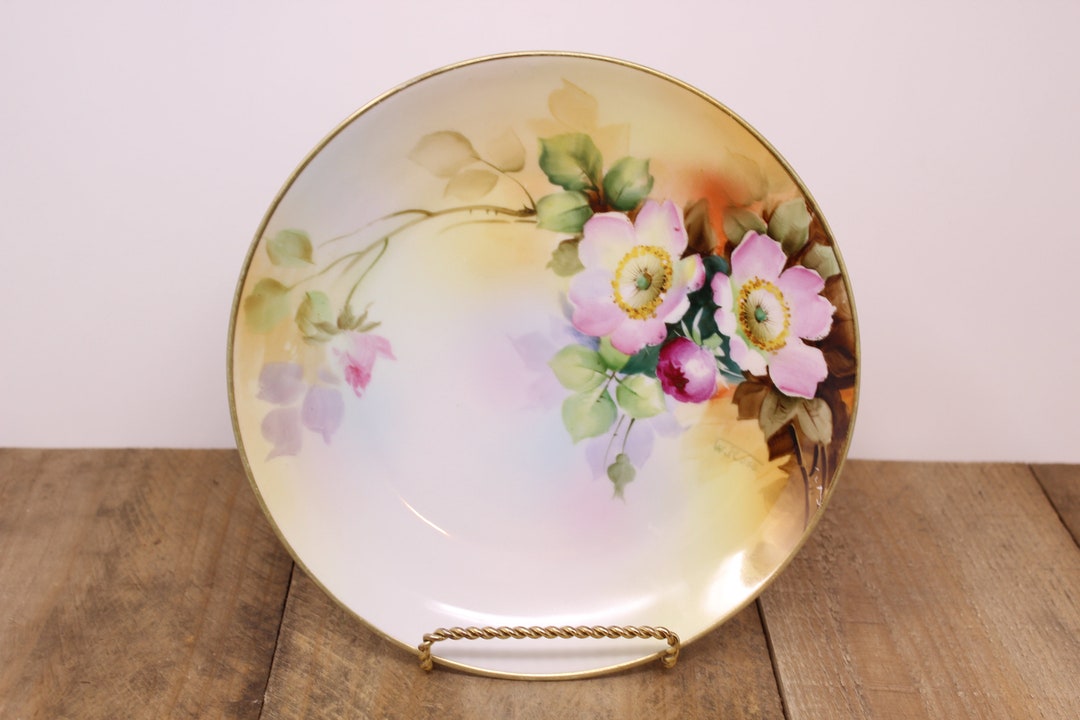Antique Nippon - Morimura - Hand-painted Plate - Cherry Blossoms - Etsy