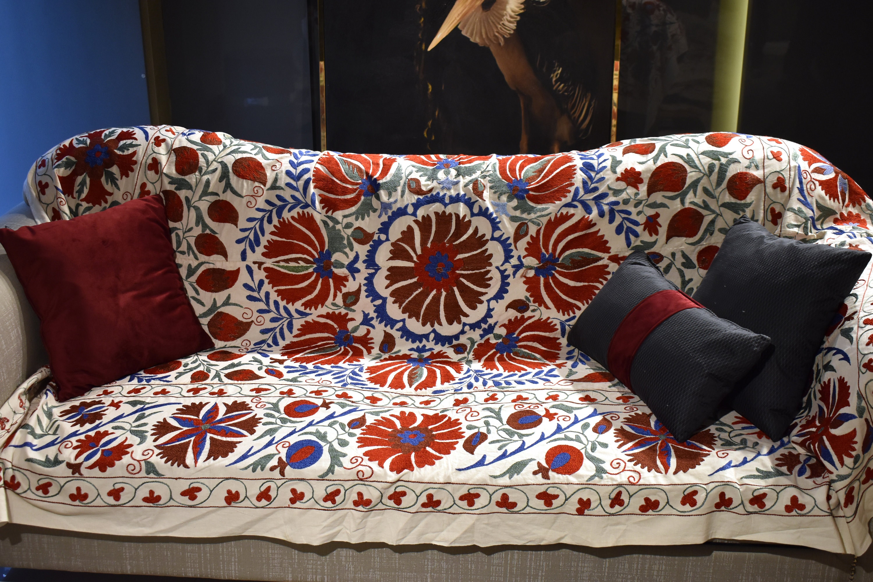 Sofa throw cover large sun motif bedspread 8.3 x 6.3 ft. Etsy