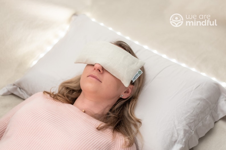 Weighted Eye Pillow with Lavender & Flaxseeds Removable Etsy