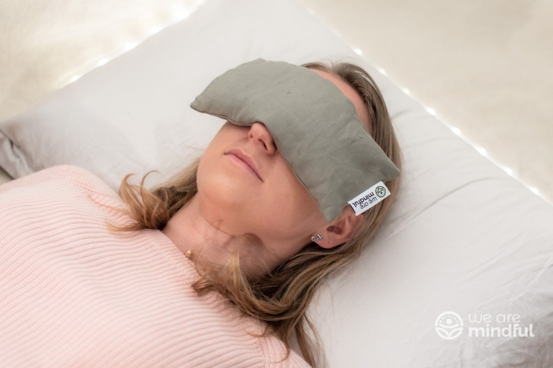 Weighted Eye Pillow with Lavender & Flaxseeds Removable Etsy