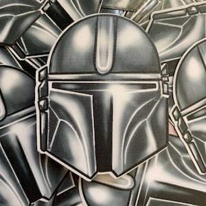 Mandalorian Din Djarin Star Wars Helmet Die Cut Water Resistant Vinyl Sticker 3”