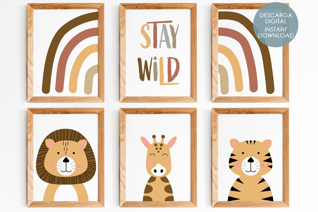 Jungle ANIMALS Pack Prints PDF. 7 Animal Posters to Download. Animal ...