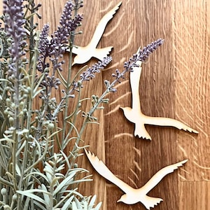 gaviotas de madera 20 piezas- elementos perfectos para decoupage
